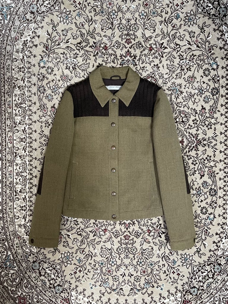 MIU MIU Fall/Wintnr 1999-2000 Rib Trucker Jacket - ARCHIVESTOCK MIU MIU Fall/Wintnr 1999-2000 Rib Trucker Jacket - ARCHIVESTOCK