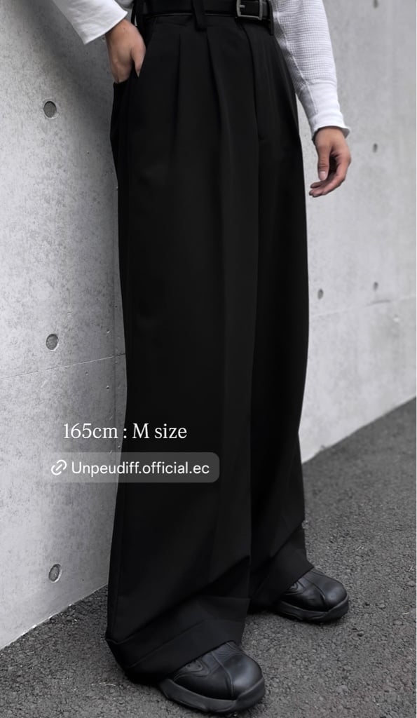 un peu différent tuck wide baggy slacks - ARCHIVESTOCK