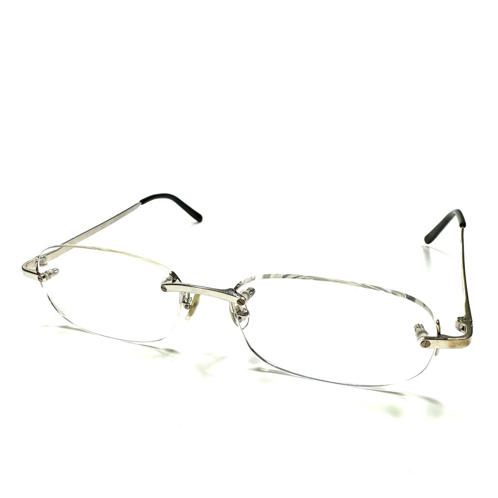 【極美品】カルティエサングラス 純正レンズ リムレスシルバーフレーム 5780AEEB-D651-44D3-98C2-