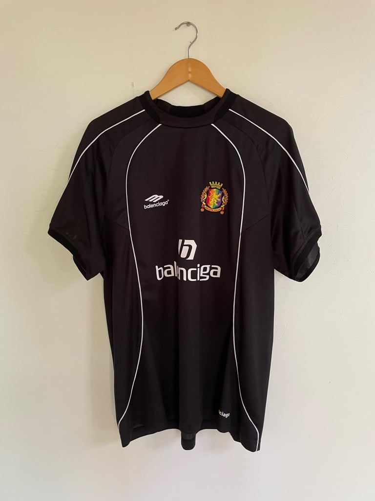 バレンシアガ　サッカー　Tシャツ L BALENCIAGA(バレンシアガ) 21FW JERSEY LOGO SOCCER TOP UNIFORM