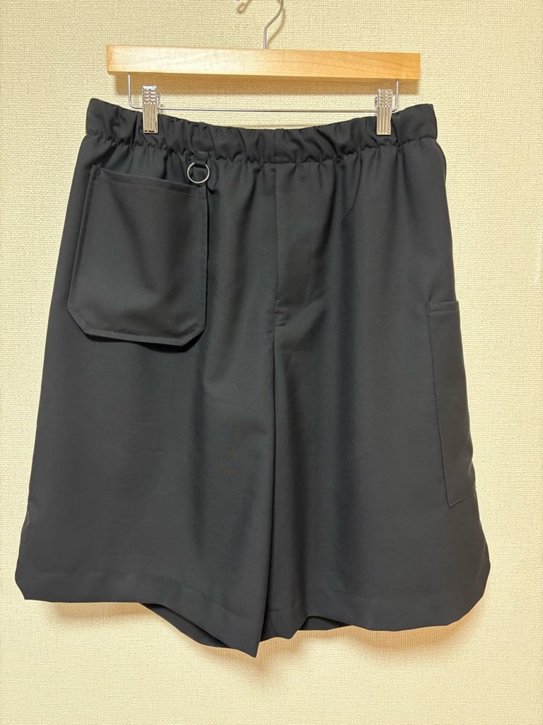 sunsea25AW新作OSMO BIG LONG SHORTS ハーフパンツ SUNSEA OSMO Big Shorts ブラック - ARCHIVESTOCK
