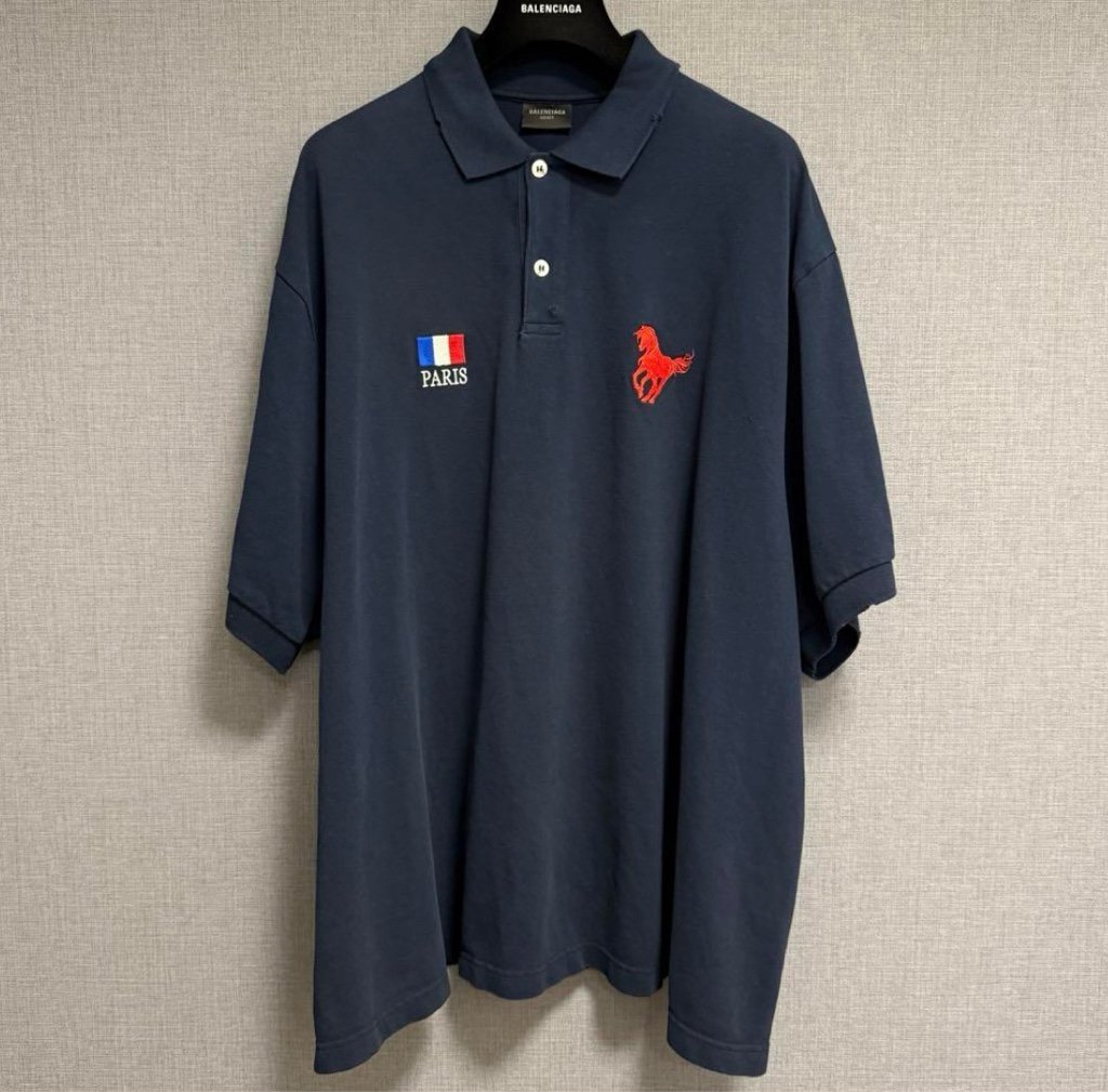 トップス BALENCIAGA POLO PARIS HORSE POLO SHIRT トップス BALENCIAGA POLO PARIS HORSE POLO SHIRT BALENCIAGA