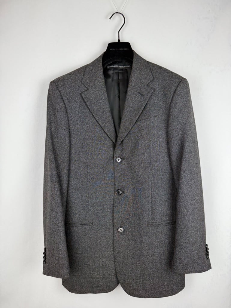 ジャケット・アウター GIANFRANCO FERRE Chester Coat Archive 90's GIANFRANCO FERRE Archive Virgin Wool Dark Gray Tailored