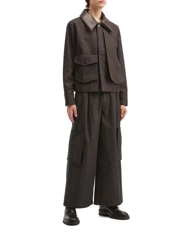 NULLUS 25AW PEELED OFF CARGO TROUSER BROWN 深水光太 - ARCHIVESTOCK