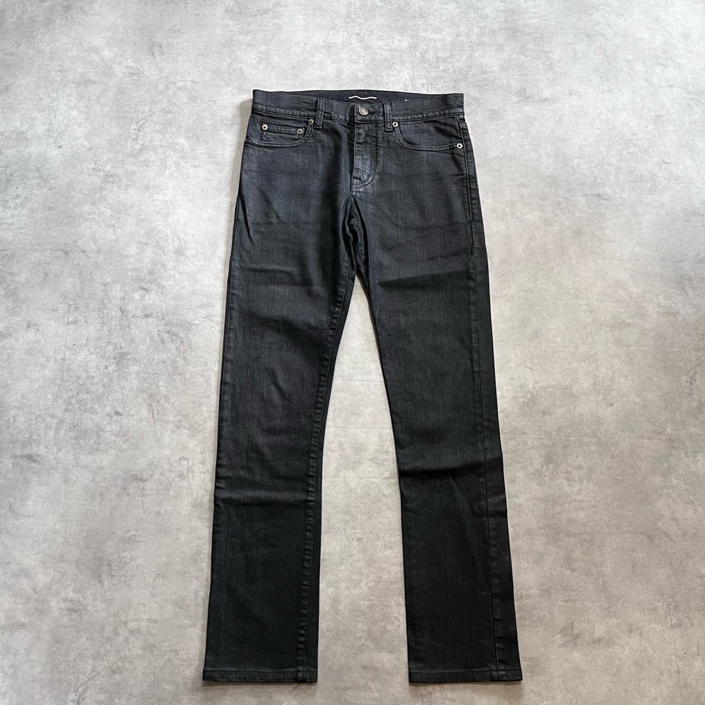 Saint Laurent coating denim black 27 エディ期2014 - ARCHIVESTOCK