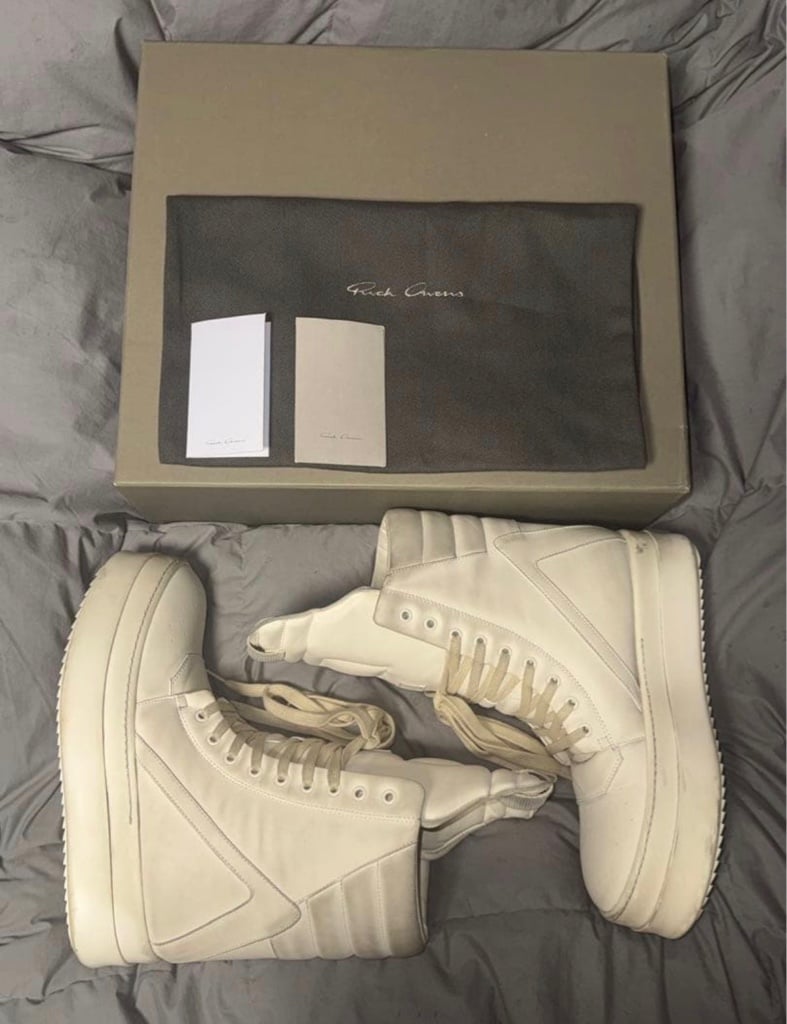 25ss Rick Owens Mega Geobasket ホワイト 43 25SS Rick Owens Mega Geobasket ホワイト 43 - ARCHIVESTOCK