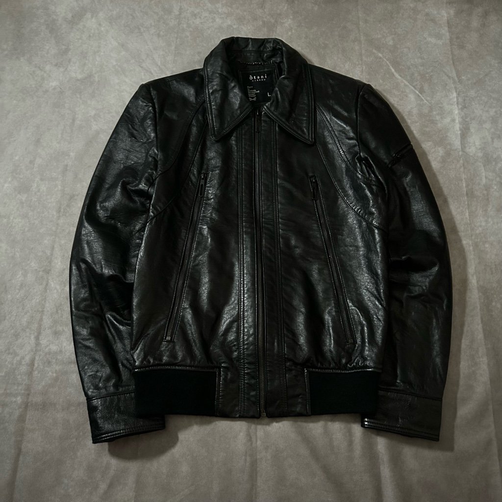 00s archive 8 zip leather jacket mode - ARCHIVESTOCK