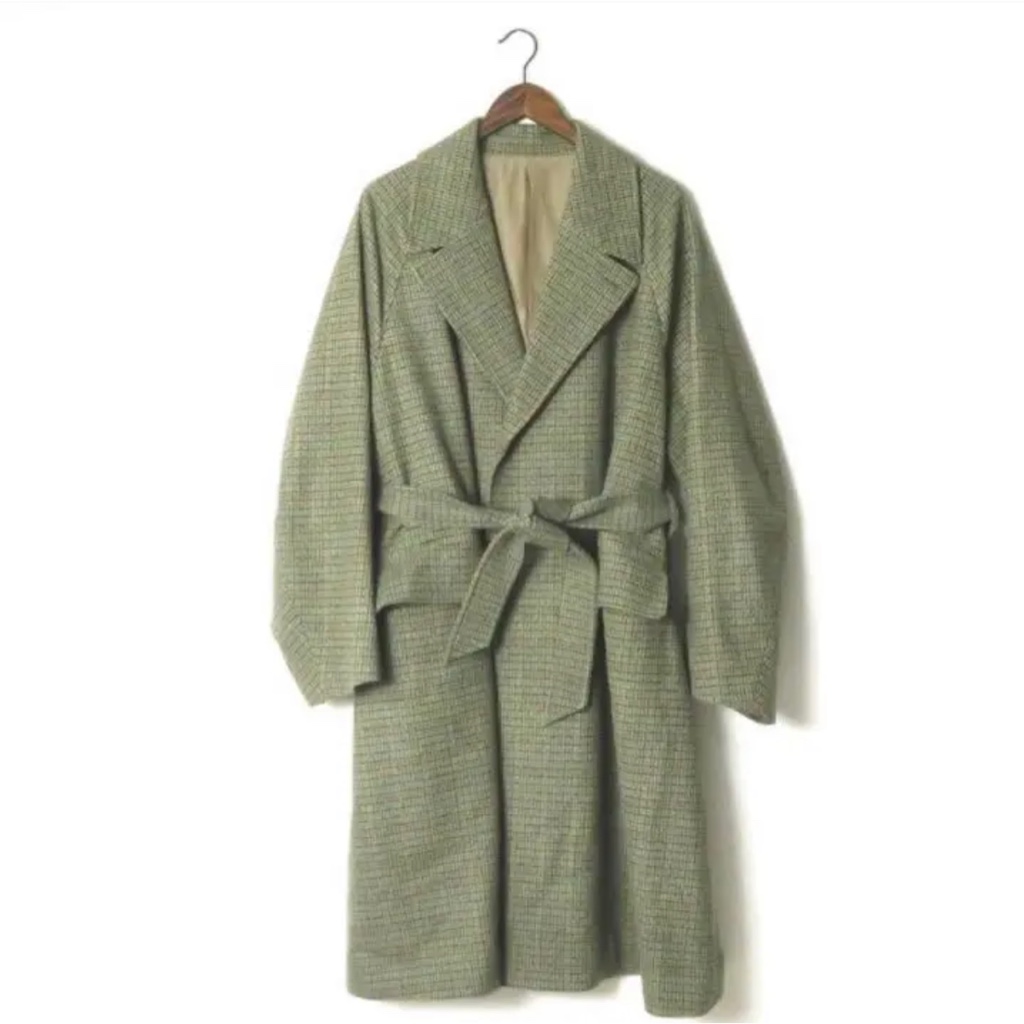 ジャケット・アウター URU 19AW WOOL CHECK BELTED COAT URU 19AW 日本製 WOOL CHECK BELTED COAT - ARCHIVESTOCK