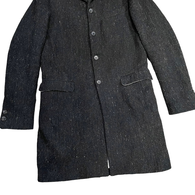 Bergfabel ウールヘリンボーンチェスターコート ロング ジャケット