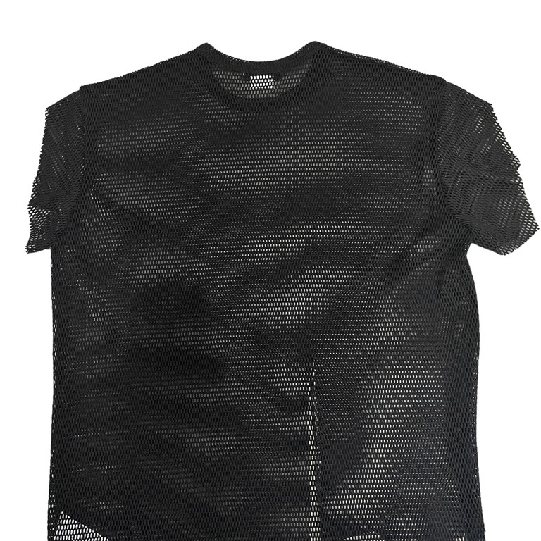 BLACK COMME des GARCONS 23SS メッシュランダムカットオフクルー 