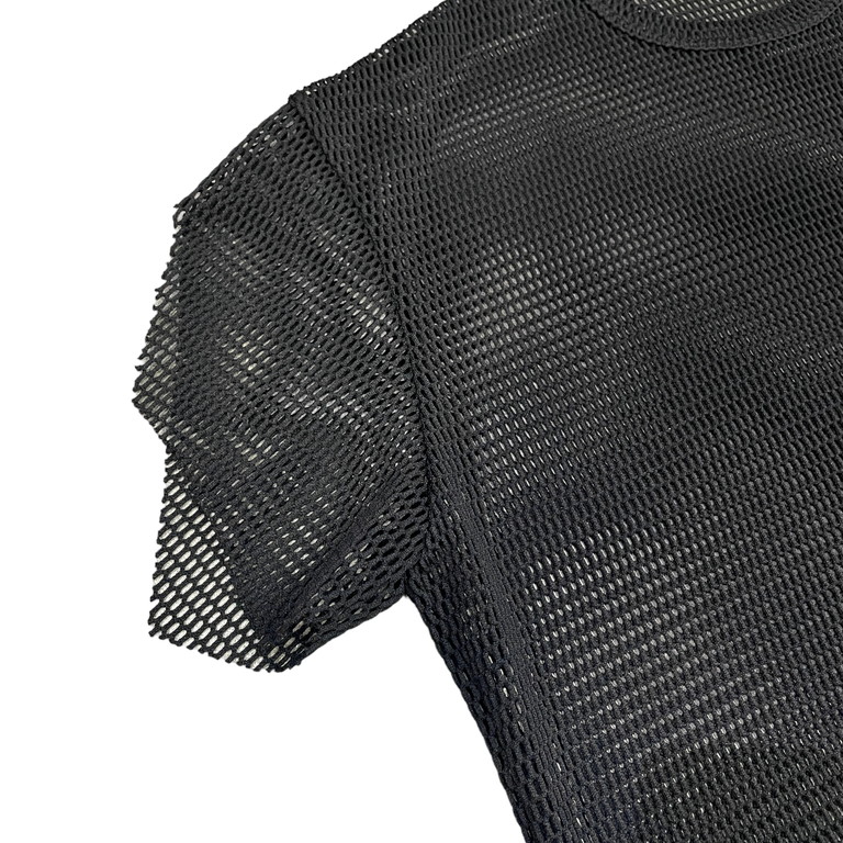 BLACK COMME des GARCONS 23SS メッシュランダムカットオフクルー 
