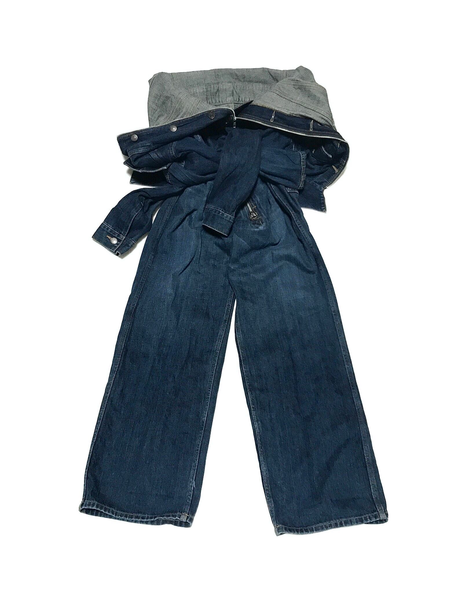 2006 F/W CABANE DE ZUCCA Diagonal Zip Design Jumpsuit - ARCHIVESTOCK
