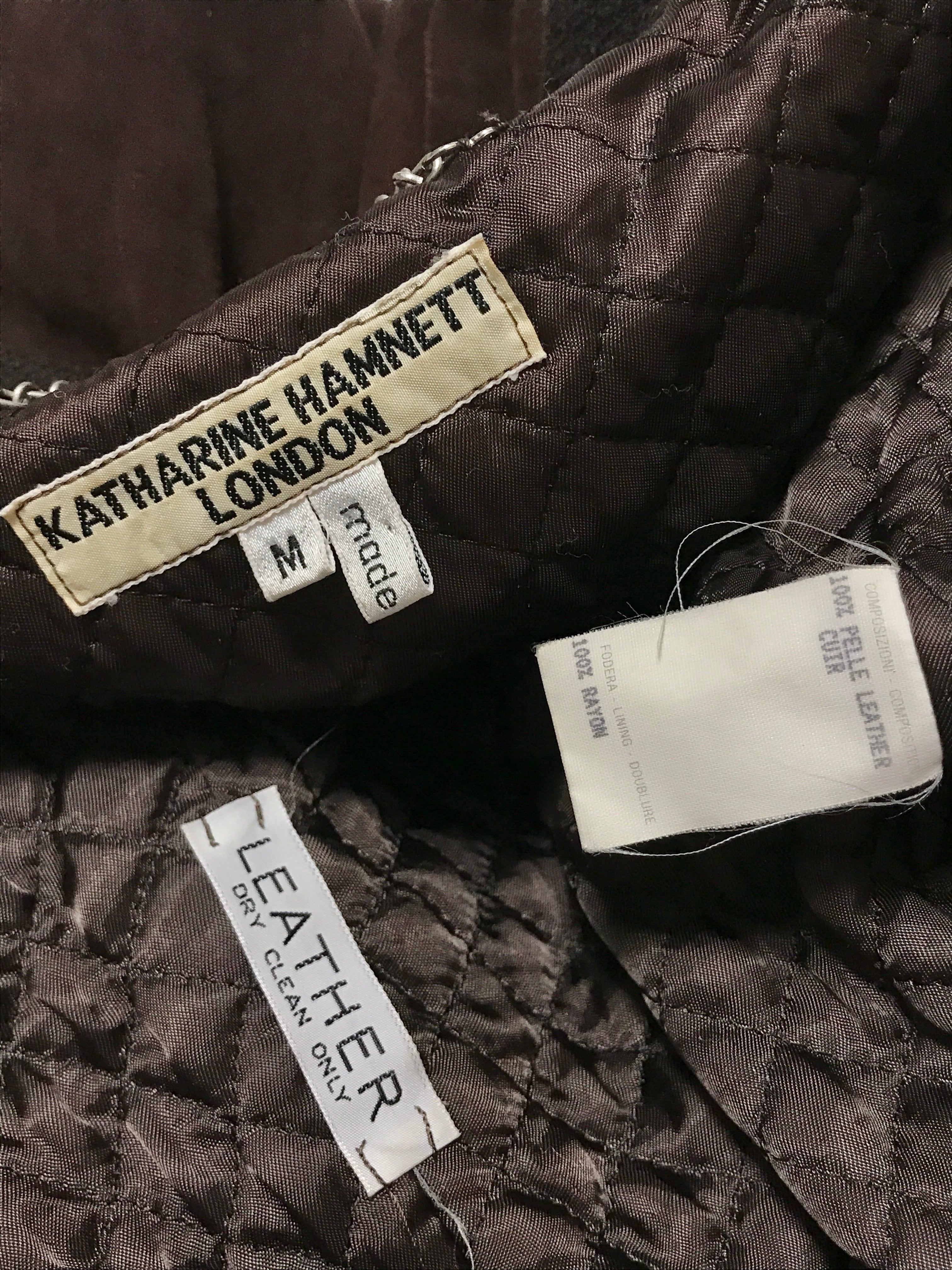 1990F/W KATHARINE HAMNETT LONDON Ex-Soft Su?de Leather Bomber JK