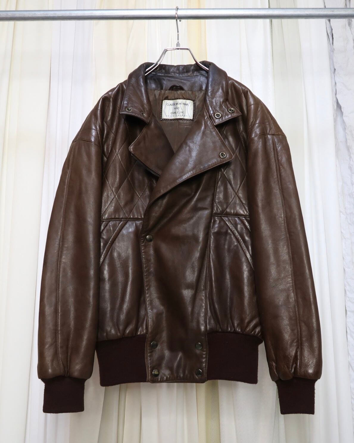 Claude Montana クロードモンタナフランス製レザーコート