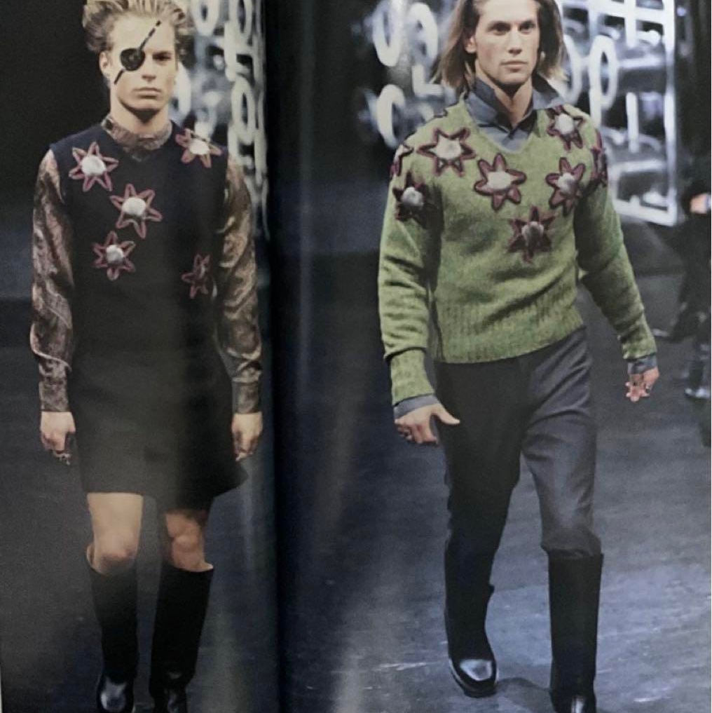 おすすめプライズ｜株式会社タイトー 1995AW Dirk Bikkembergs 刺繍メタルニット - ARCHIVESTOCK トップス