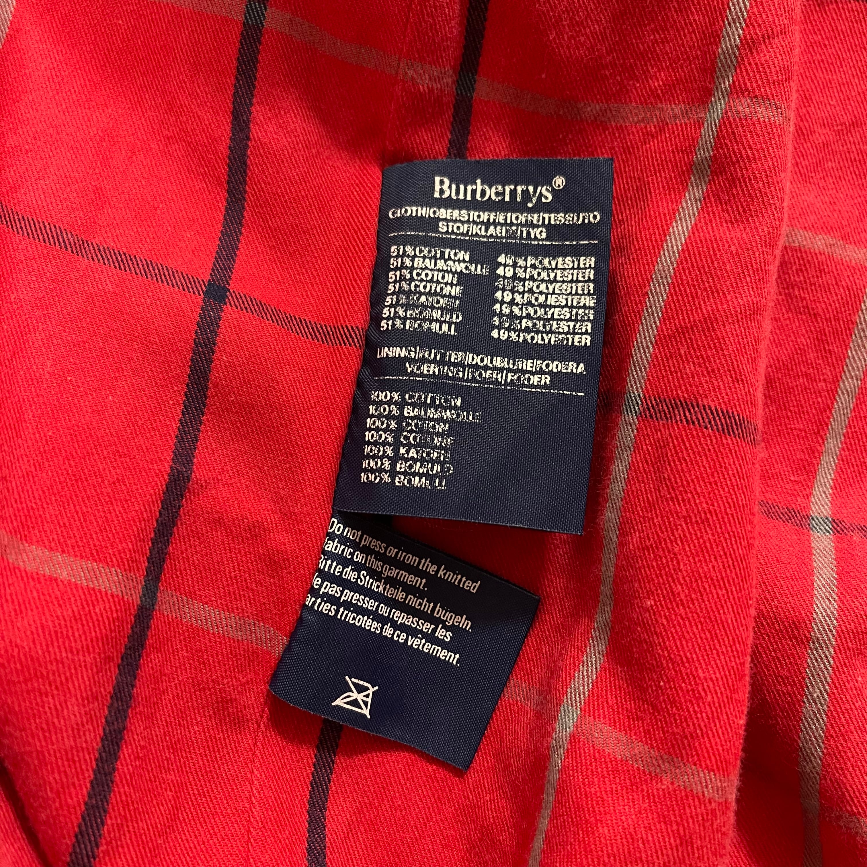 バーバリー スイングトップ 赤 バーバリーズ ▪️90s BURBERRYS