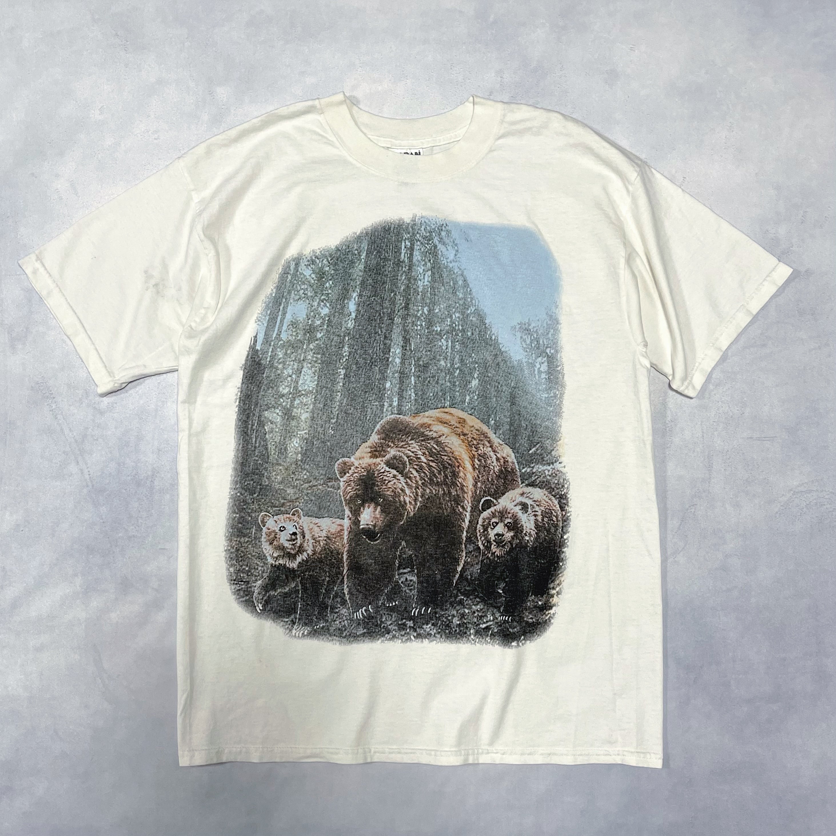90年代 アニマルTシャツ 熊 ベアー GILDAN ギルダン Lサイズ 