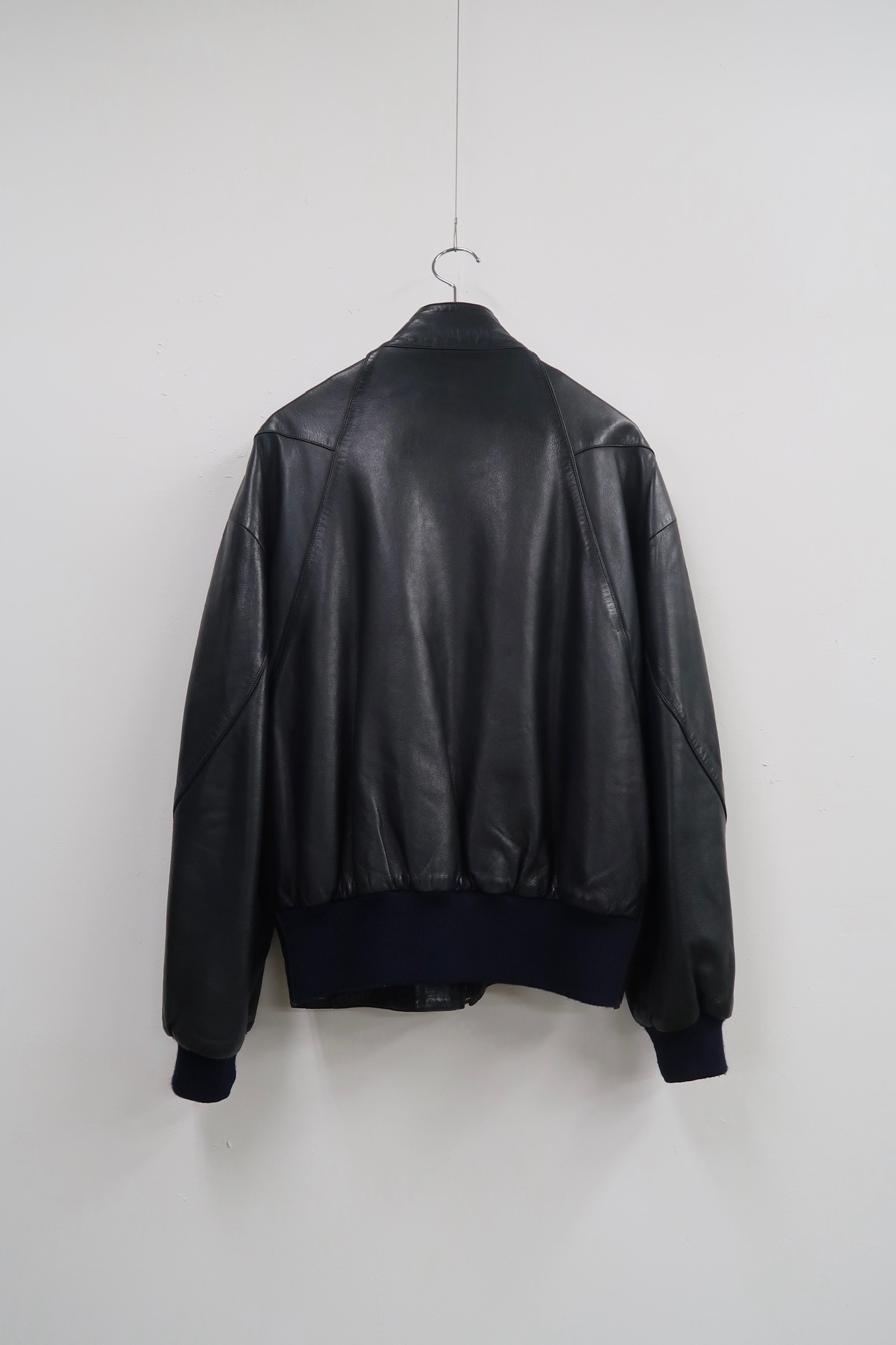 【大幅値下げ】　CLAUDE MONTANA レザージャケット　希少デザイン c1980's CLAUDE MONTANA pour IDEAL CUIR Full-Zip Lamb Leather