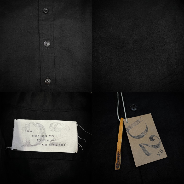 DseconD 23AW Band Collar Shirt ヴァージンウールランダムボタン 