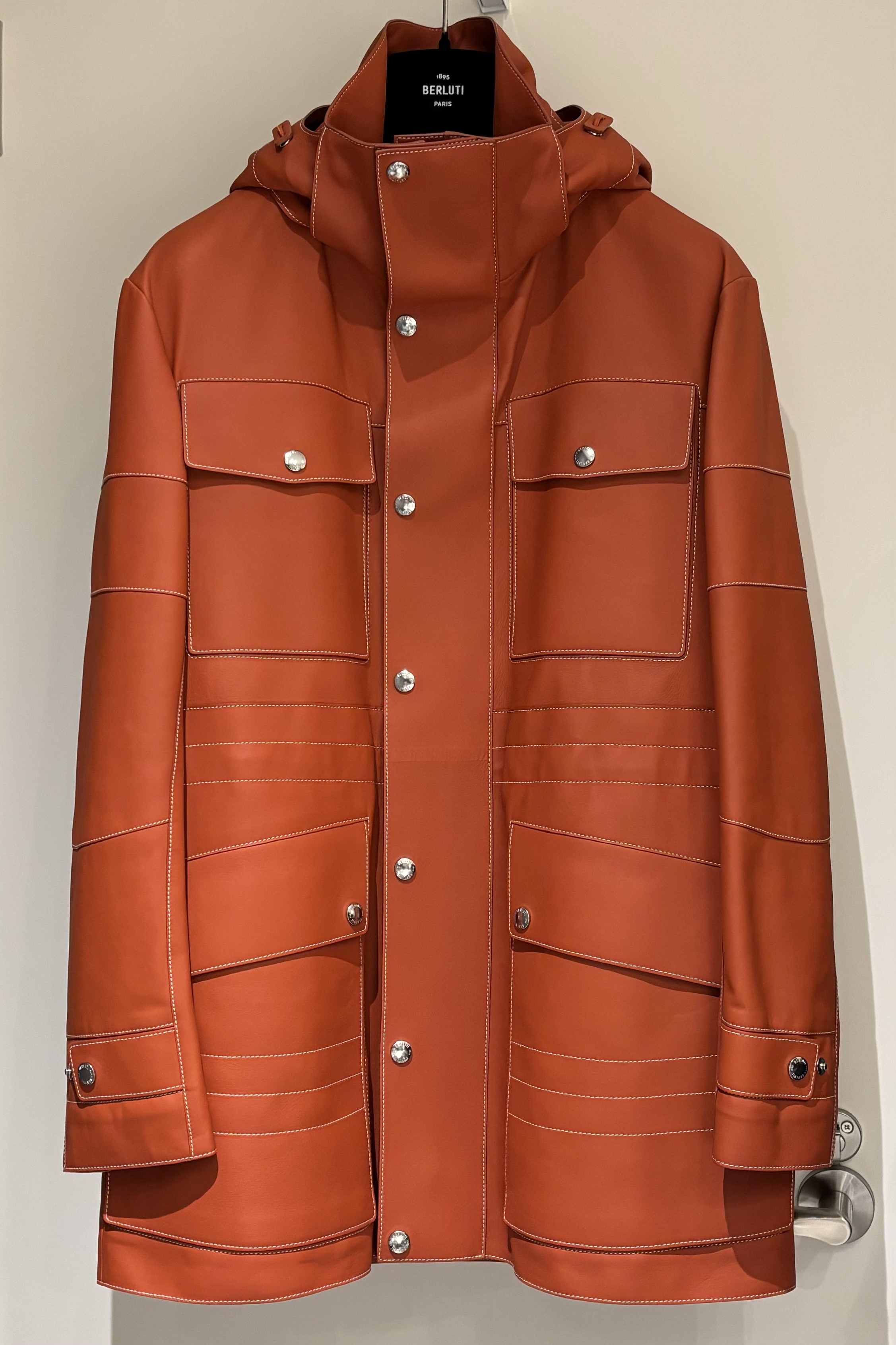 BERLUTI レザーマウンテンパーカ 44 BERLUTI レザーマウンテンパーカ 44 ジャケットブルゾンコート