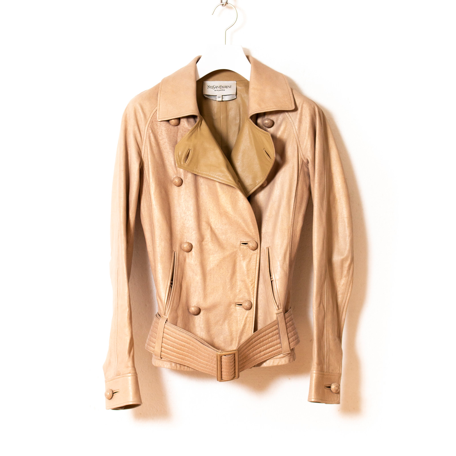 YVES SAINT LAURENT RIVE GAUCHE ライダース YSL rive gauche 】 2000's ライダースジャケット 34（S程度