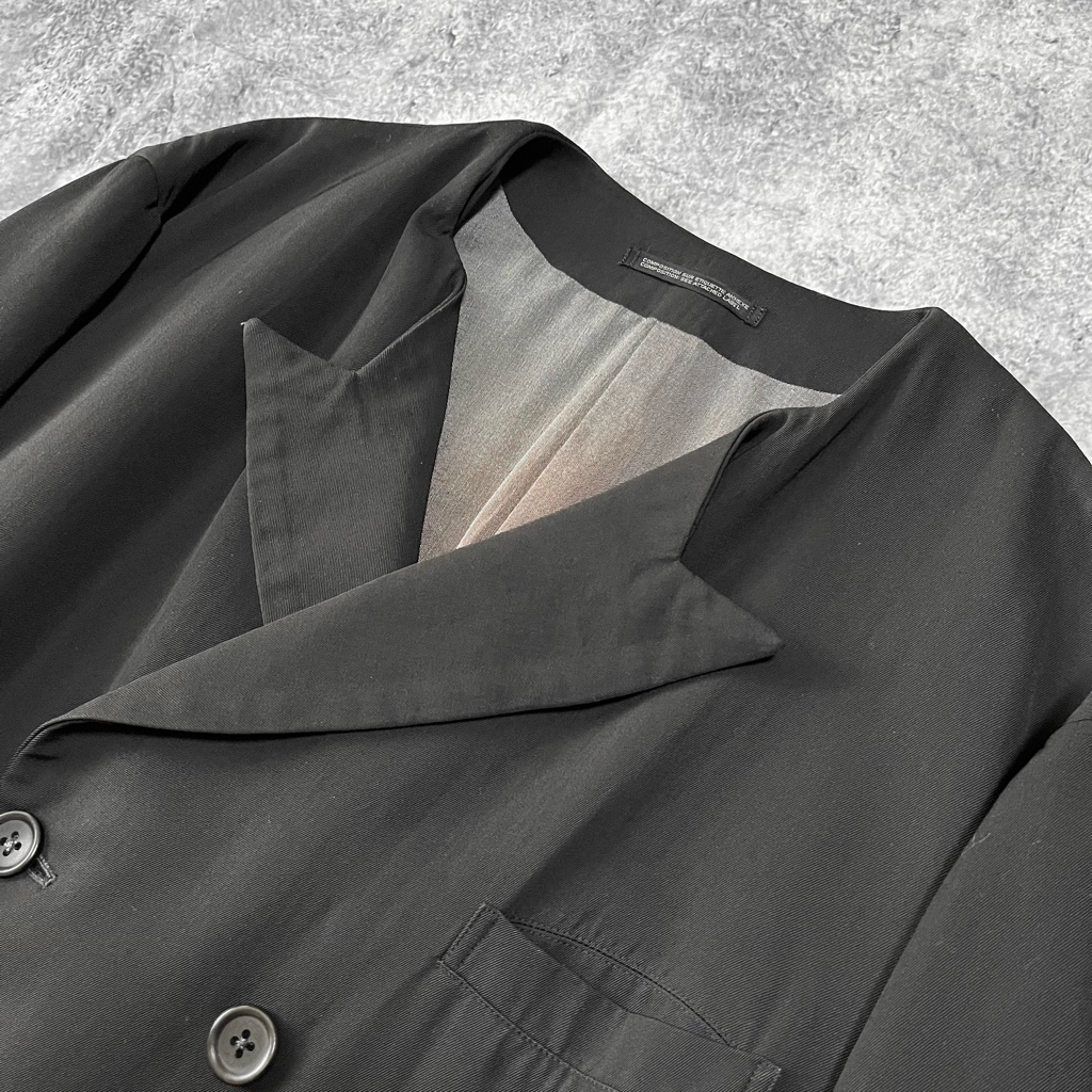 ヨウジヤマモト プールオム 98aw ダブル ロングコート ウールギャバ