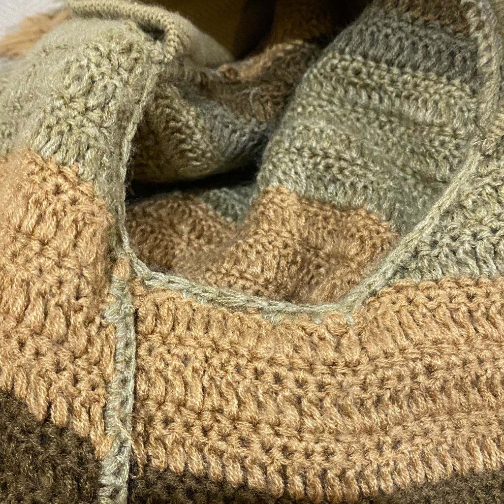 70s-80s issey miyake fringe knit cardigan stripe grunge ARCHIVE