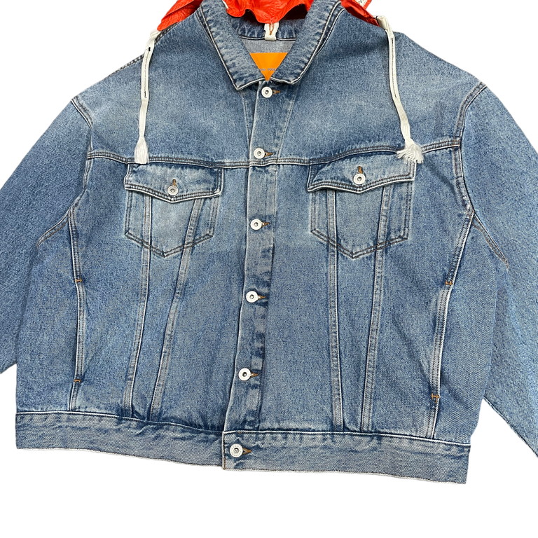 HERON PRESTON 18SS フードドッキングサイドラインデニムジャケット 