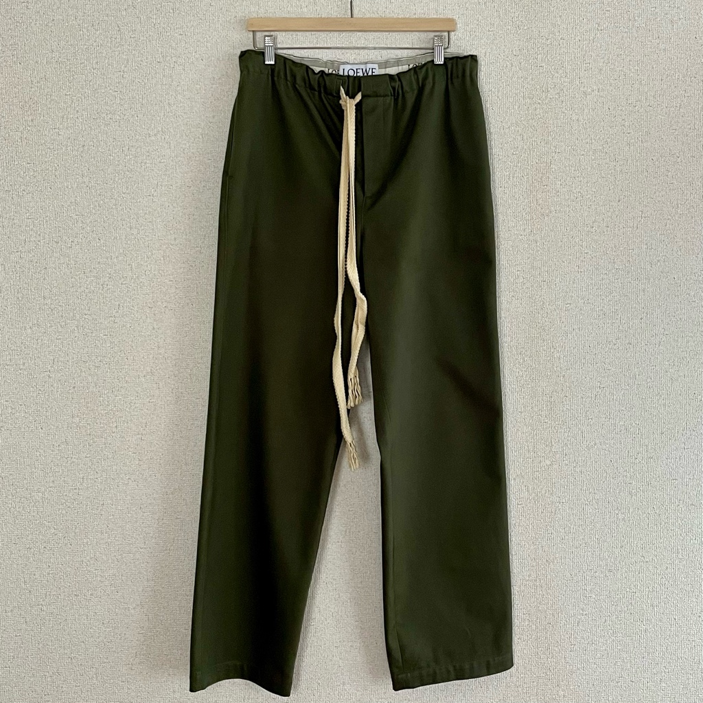LOEWE 20fw ドローストリングパンツ M グリーン - ARCHIVESTOCK LOEWE 20fw ドローストリングパンツ M グリーン - ARCHIVESTOCK