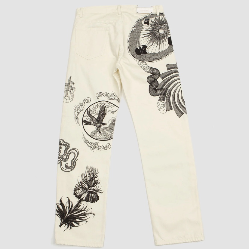 Dries Van Noten 23AW 総柄 デニム パンツ - ARCHIVESTOCK