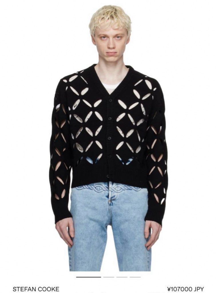 Stefan Cooke カーディガン ブラックMサイズ 希少