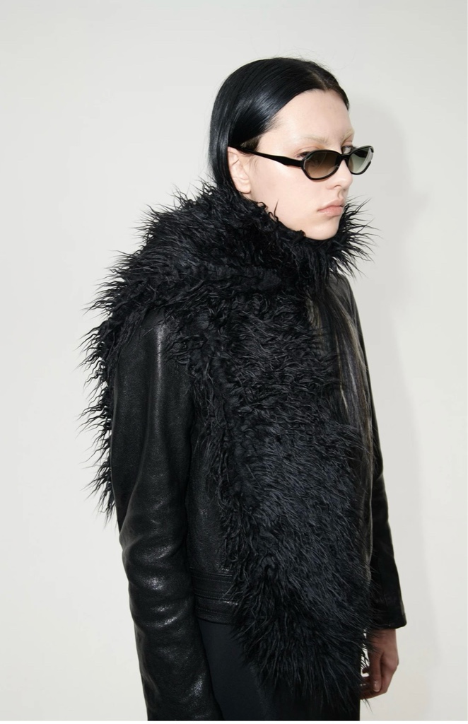 OUR LEGACY FROSS SCARF / BLACK FAKE FUR - ARCHIVESTOCK