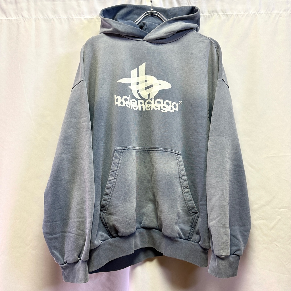 新作◇BALENCIAGA バレンシアガ Layered Faded Hoodie 23AW レイヤード 