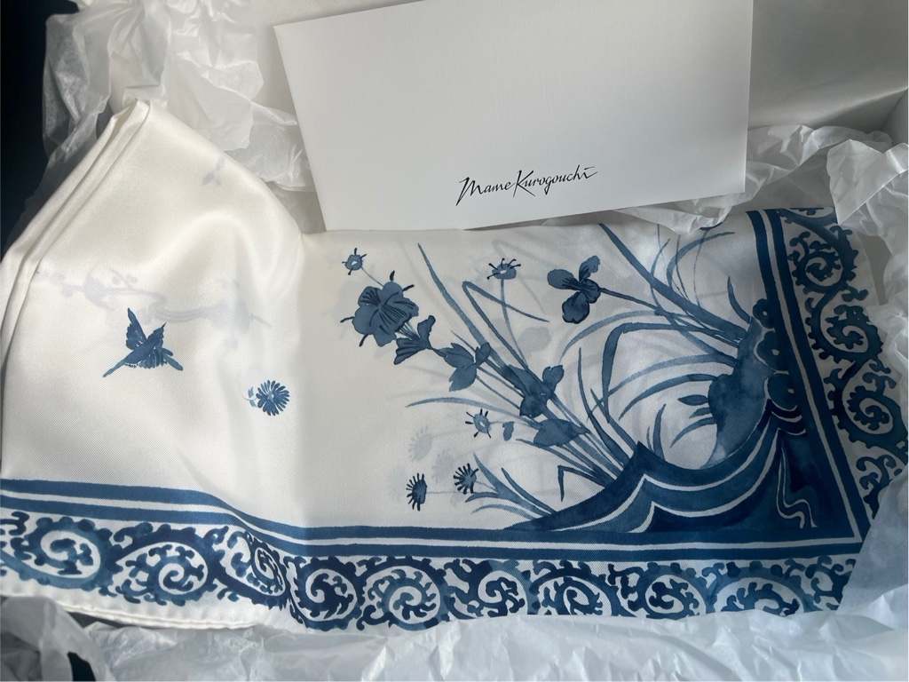 Mame Kurogouchi Hand Printed Silk Scarf - ARCHIVESTOCK