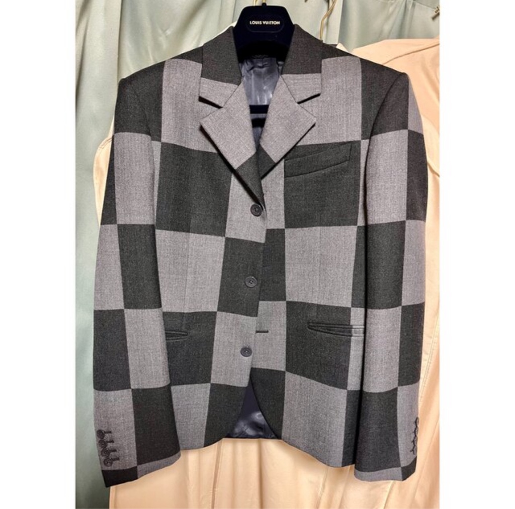 確実正規品 ジャイアント ダミエ 3- ボタンジャケット