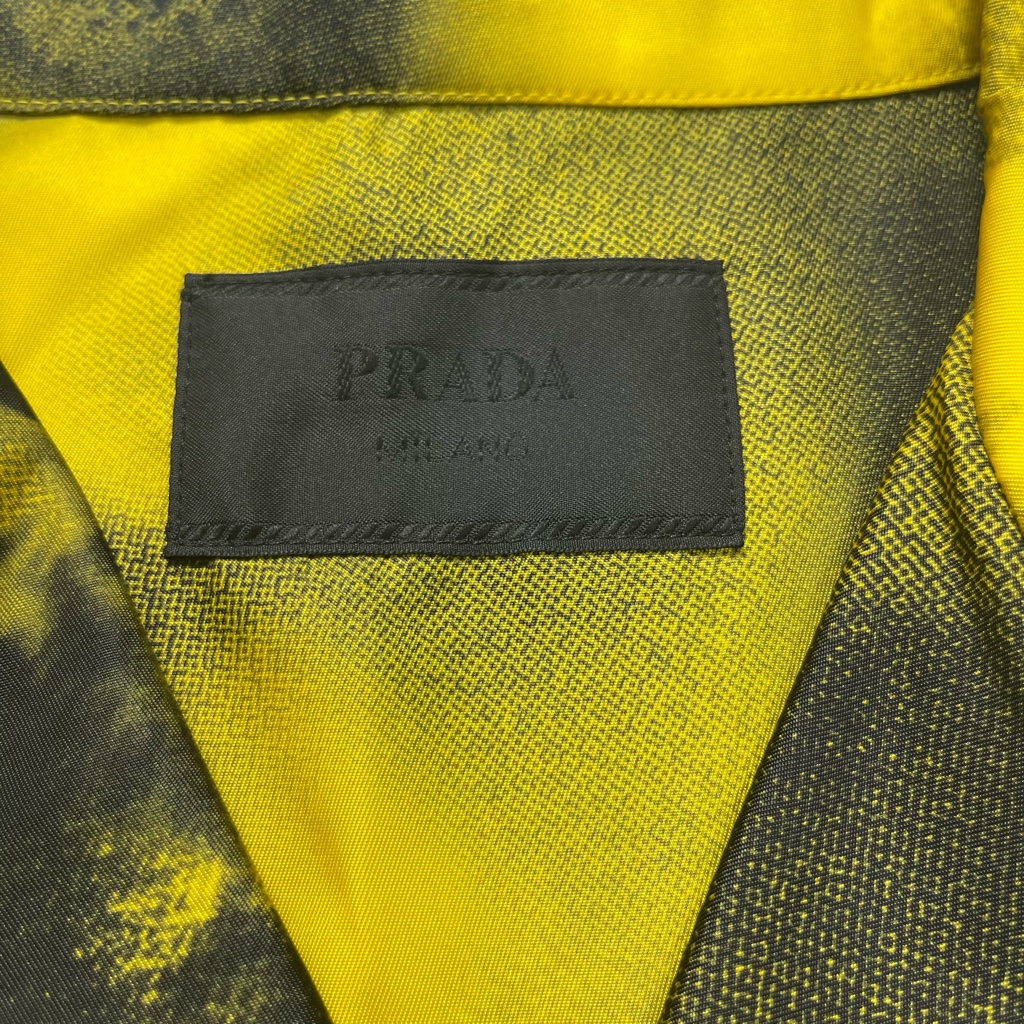prada 22ss renylon プレートロゴ フラワープリント シャツ - ARCHIVESTOCK 