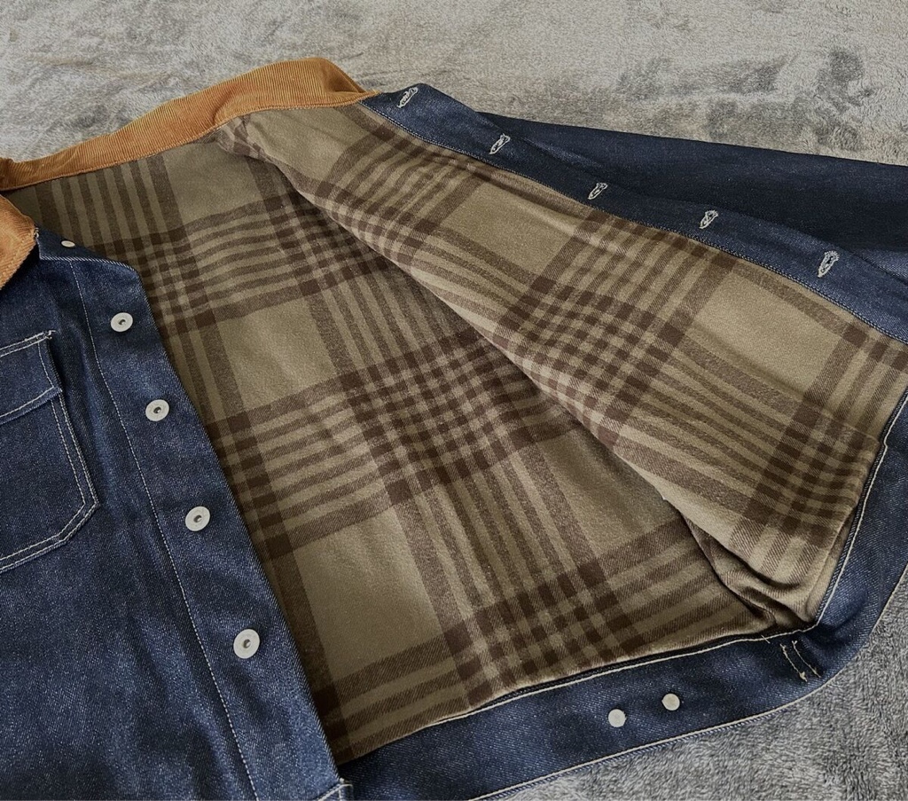 ジャケット・アウター YEEZY season6 denim flannel jacket L Yeezy Season 6 Washed Black Denim Flannel Jacket Sample