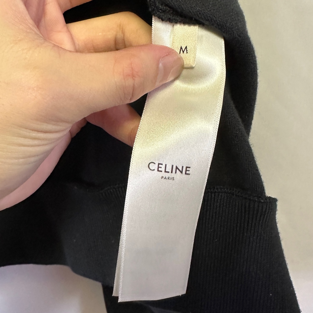 CELINE セリーヌ トリオンフ ジップアップパーカー ベロア ブラック S CELINE セリーヌ トリオンフ ジップアップパーカー ベロア ブラック S