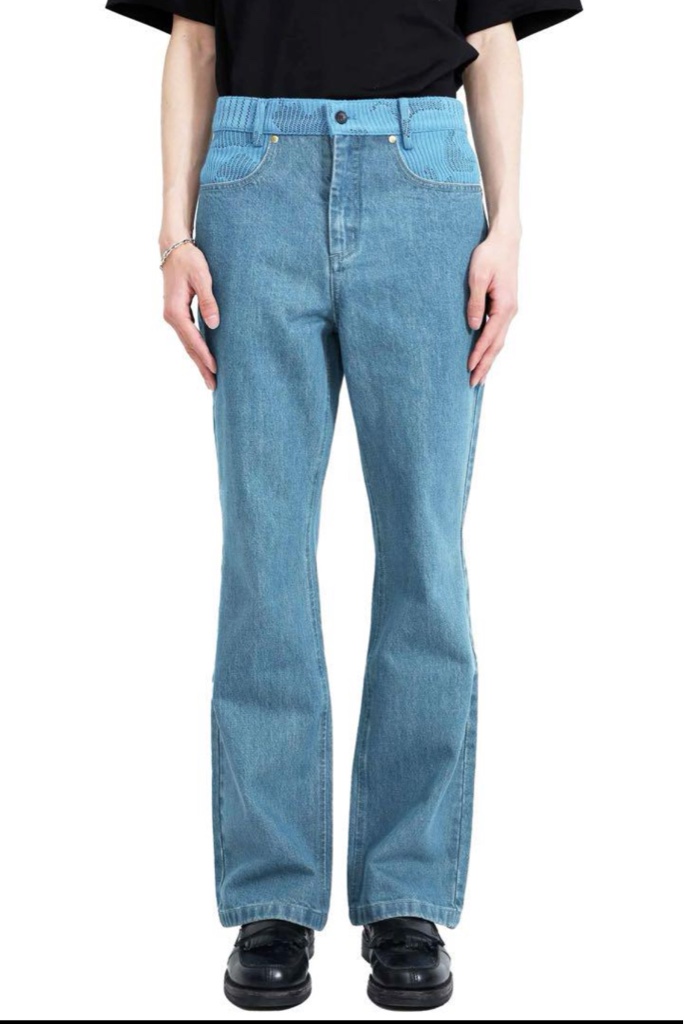 8ON8 23SS KNITTED WAIST DENIM TROUSERS - ARCHIVESTOCK