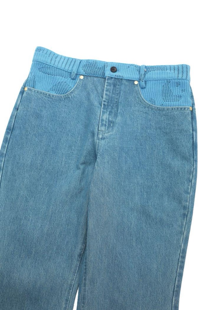 8ON8 23SS KNITTED WAIST DENIM TROUSERS - ARCHIVESTOCK