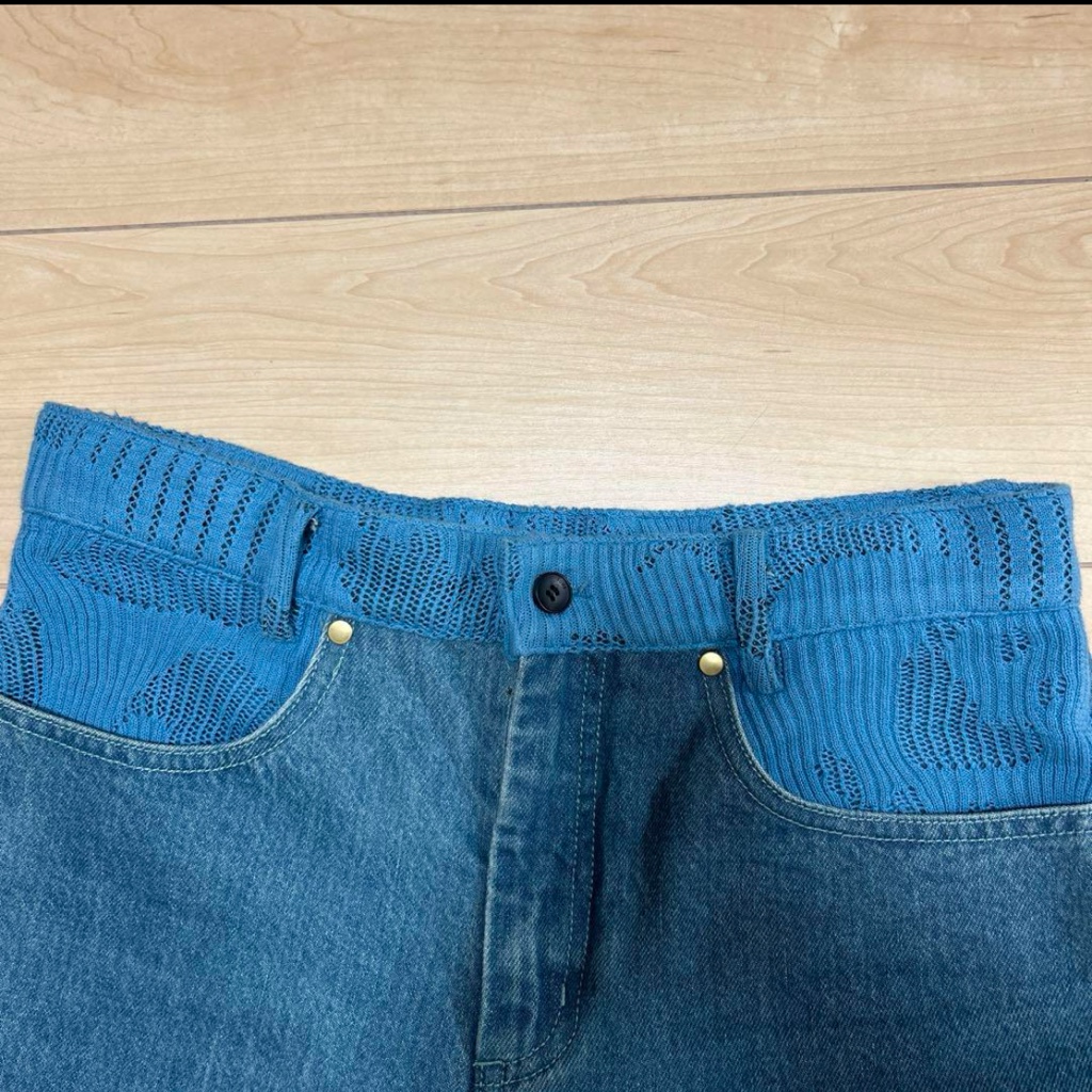 8ON8 23SS KNITTED WAIST DENIM TROUSERS - ARCHIVESTOCK