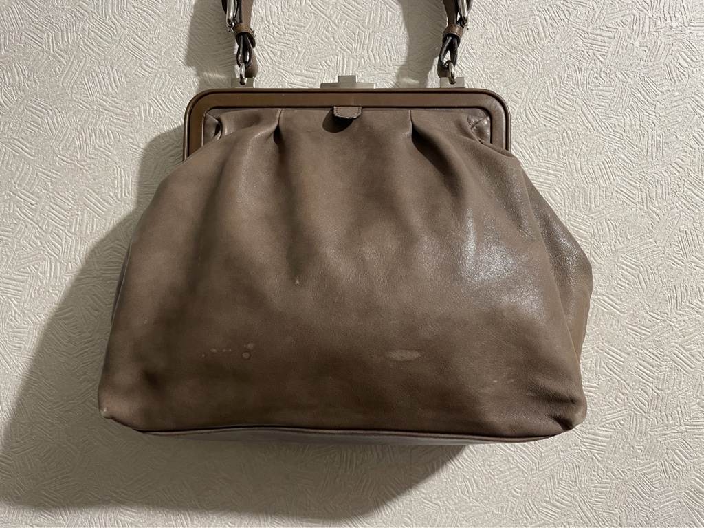 イタリア製 MARNI がま口 レザー ハンド バッグ / マルニ 鞄 スモール 