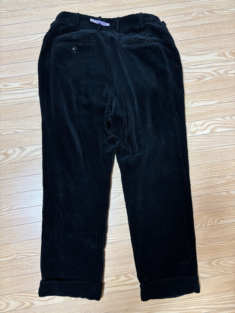 MR.OLIVE セットアップ　ダブル　ブラック　太畝　オーバーサイズ　Lサイズ セットアップダブルブラック太畝オーバーサイズSサイズ