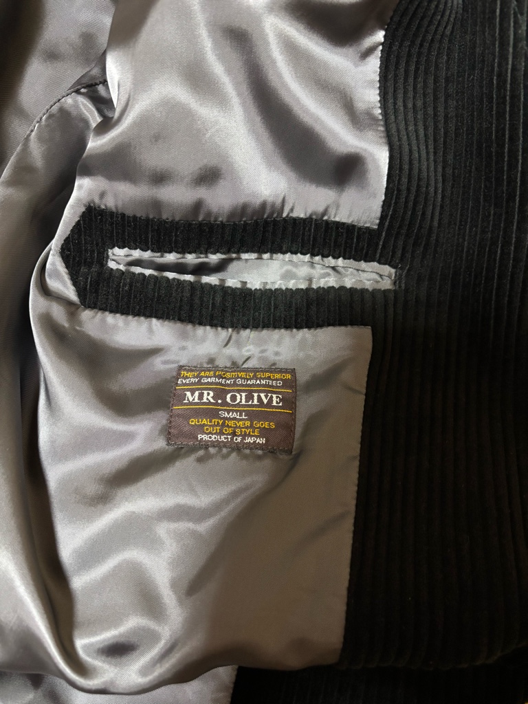 MR.OLIVE セットアップ ダブル ブラック 太畝 オーバーサイズ Sサイズ 