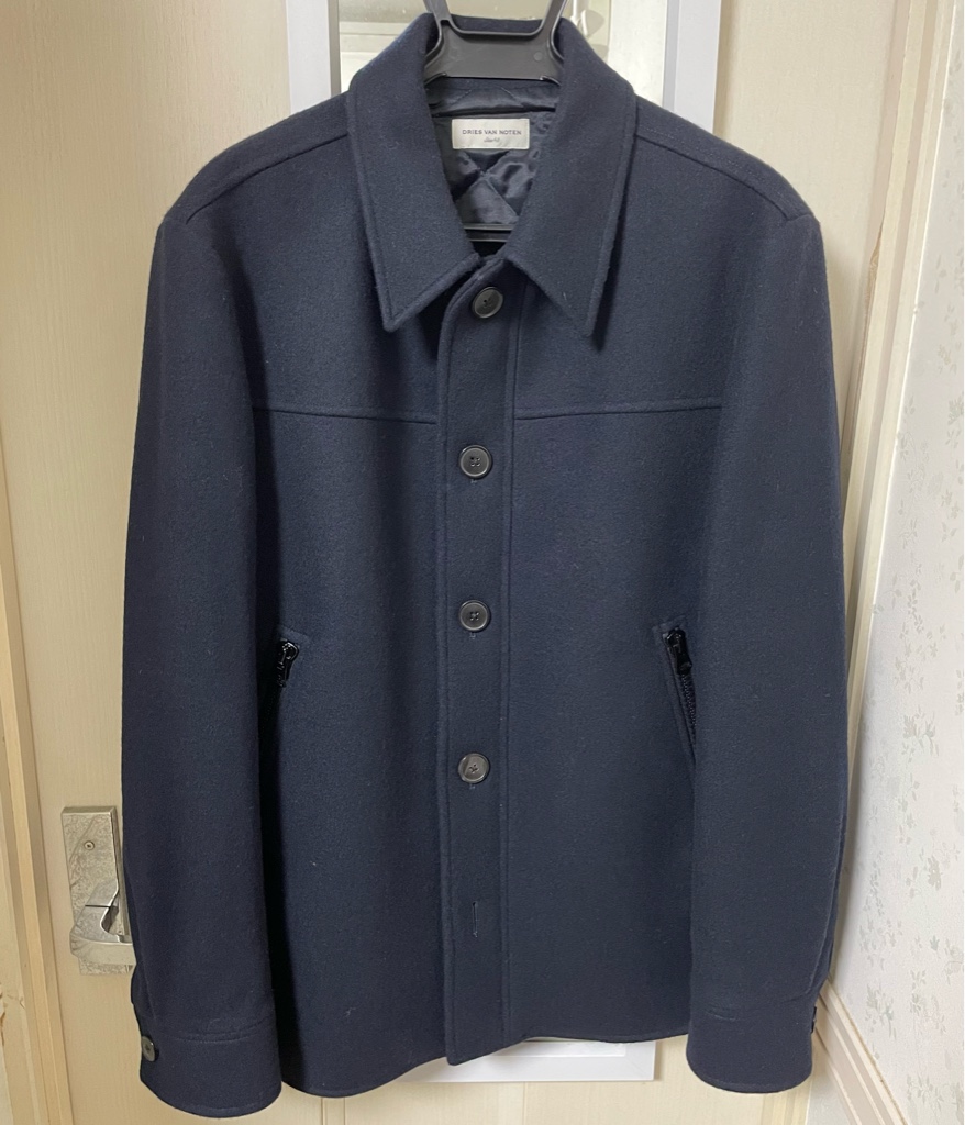 DRIES VAN NOTEN WOOL JACKET COAT ネイ DRIES VAN NOTEN WOOL JACKET COAT ネイビー 紺
