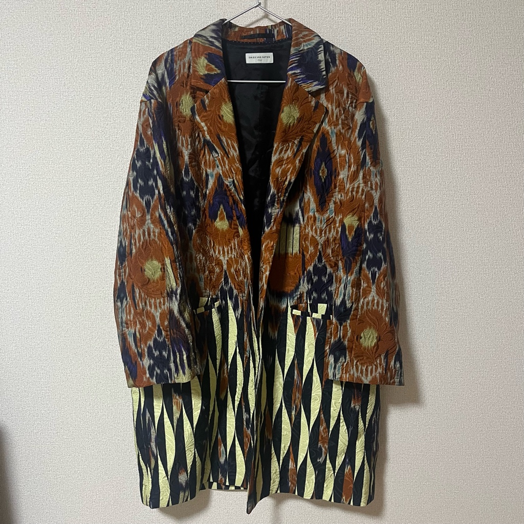 Dries Van Noten 17AW 膨れ編み ジャガード ロングコート M - ARCHIVESTOCK