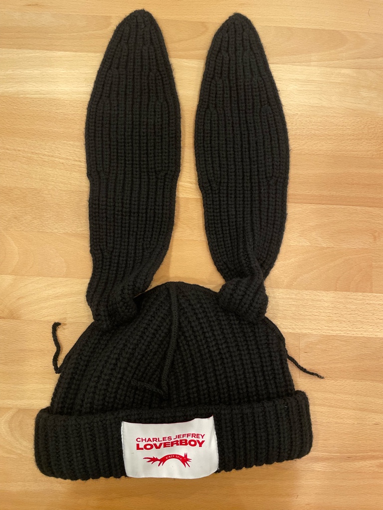 CHARLES JEFFREY LOVERBOY ブラック Chunky Rabbit ビーニー