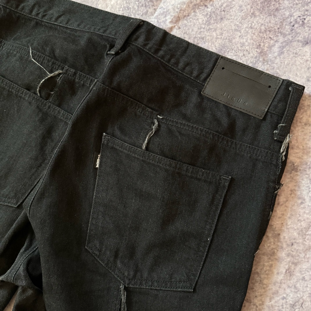 jieda 20ss スリット　フレアデニムパンツ 20ss JieDa ジエダ フレアパンツ ブーツカットデニム 黒 サイズ2