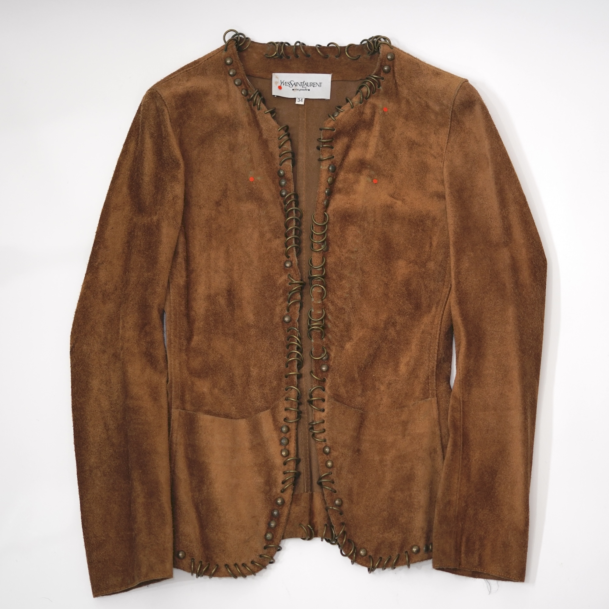 YVES SAINT LAURENT RIVE GAUCHE 2000s Tom Ford Era Suede Jacket 