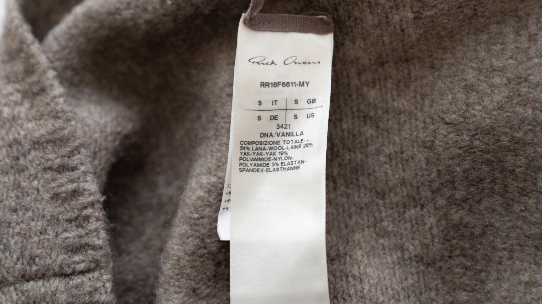 新品 Rick Owens 16FW MAGLIA SWEATER SHORT - ARCHIVESTOCK